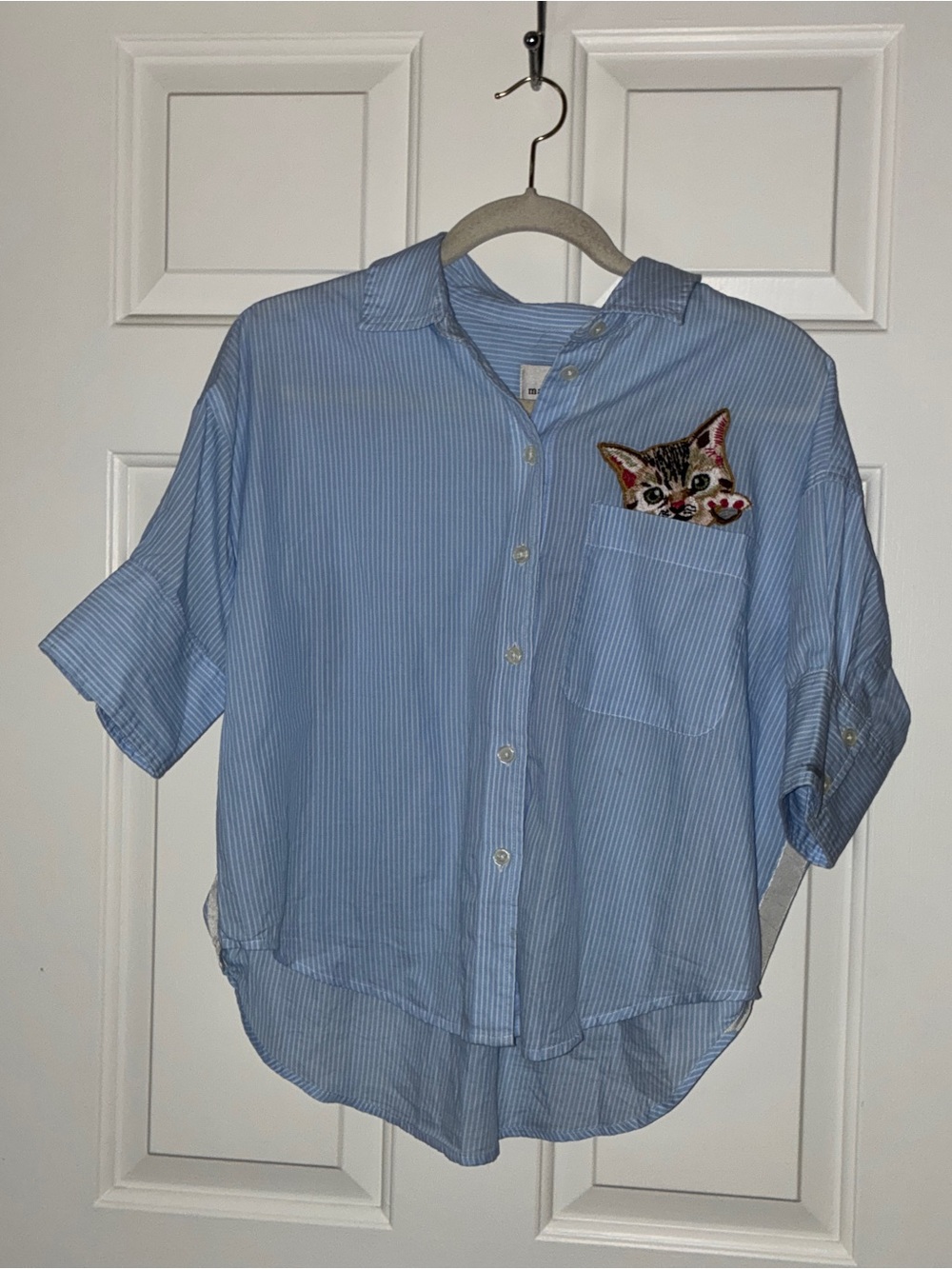 Maeve by Anthropologie Mabel Pocket Buttondown Shirt Sz XS - Picture 13 of 13